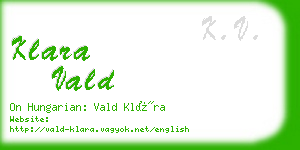 klara vald business card